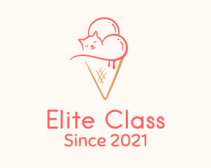 Cat Ice Cream  logo design