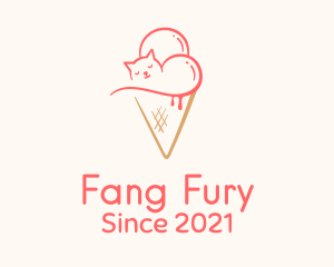 Cat Ice Cream  logo design