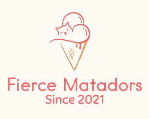 Cat Ice Cream  logo design