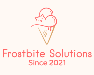 Freeze - Cat Ice Cream logo design