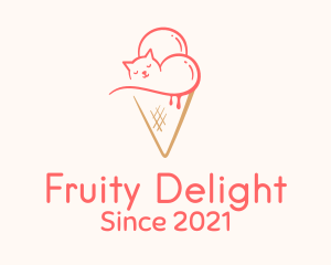 Cat Ice Cream  logo design