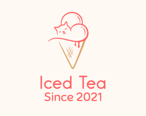 Cat Ice Cream  logo design