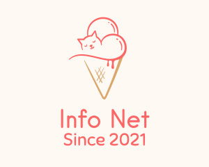 Cat Ice Cream  logo design