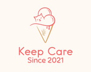 Cat Ice Cream  logo design