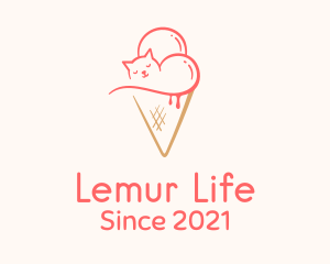 Cat Ice Cream  logo design