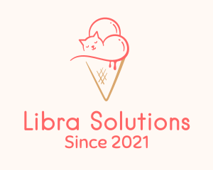 Cat Ice Cream  logo design