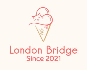 Cat Ice Cream  logo design