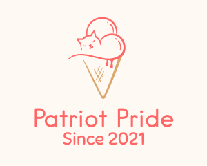 Cat Ice Cream  logo design