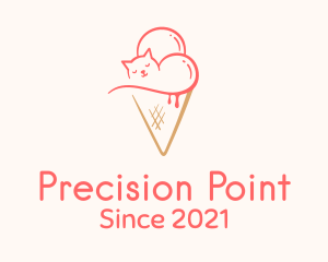 Cat Ice Cream  logo design