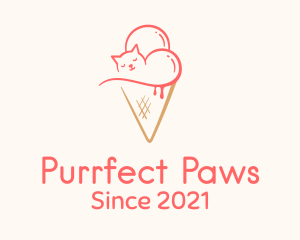 Kitty - Cat Ice Cream logo design