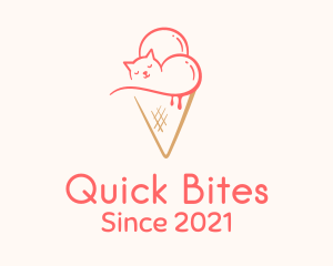 Cat Ice Cream  logo design