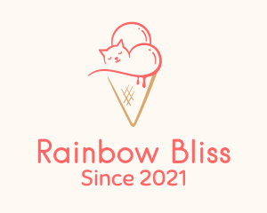 Cat Ice Cream  logo design