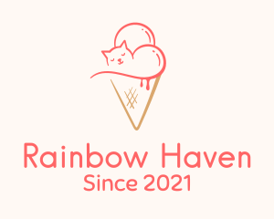 Cat Ice Cream  logo design