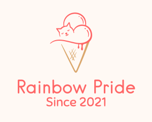 Cat Ice Cream  logo design