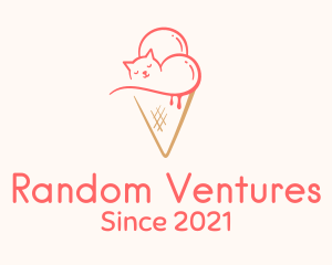 Cat Ice Cream  logo design