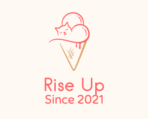 Cat Ice Cream  logo design