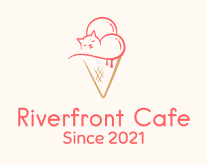 Cat Ice Cream  logo design