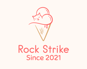 Cat Ice Cream  logo design