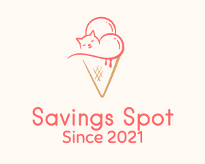 Cat Ice Cream  logo design