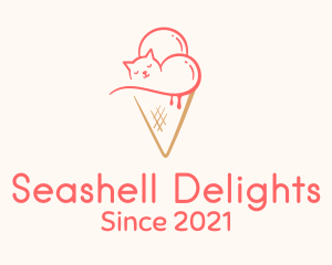 Cat Ice Cream  logo design