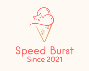 Cat Ice Cream  logo design