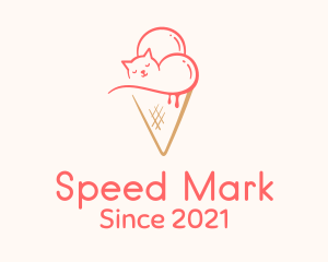 Cat Ice Cream  logo design