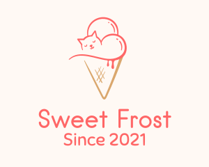 Cat Ice Cream  logo design