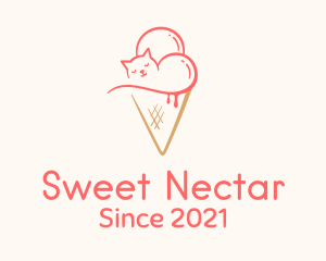 Cat Ice Cream  logo design