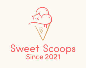 Cat Ice Cream  logo design