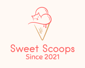 Gelato - Cat Ice Cream logo design