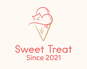 Cat Ice Cream  logo design