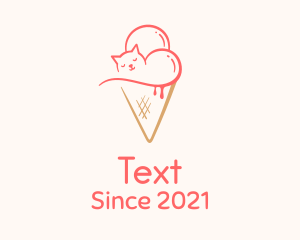 Cat Ice Cream  logo design