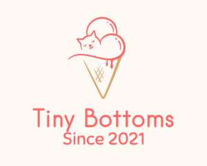 Cat Ice Cream  logo design