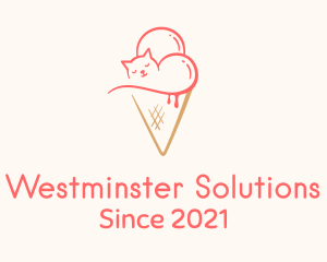 Cat Ice Cream  logo design