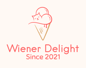 Cat Ice Cream  logo design