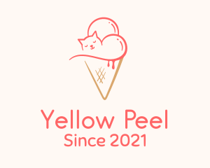 Cat Ice Cream  logo design