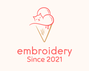 Cat Ice Cream  logo design