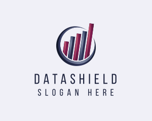 Cryptocurrency - Bar Graph Analytics logo design