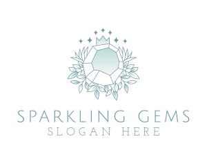 Crown Gemstone Jewelry logo design