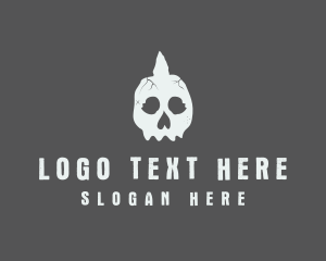 Skull - Skate Punk Skull logo design