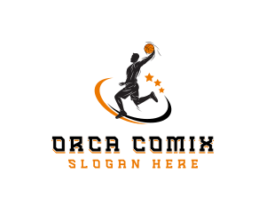 League - Sports Basketball Athlete logo design