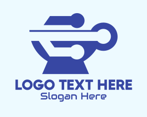 Internet - Blue Tech Cup logo design