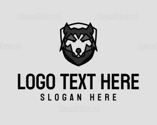 Shield Geometric Wolf Logo