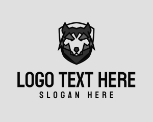 Watchdog - Shield Geometric Wolf logo design