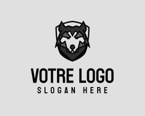 Shield Geometric Wolf  Logo