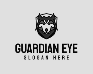 Watchdog - Shield Geometric Wolf logo design