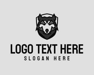 Shield Geometric Wolf  Logo