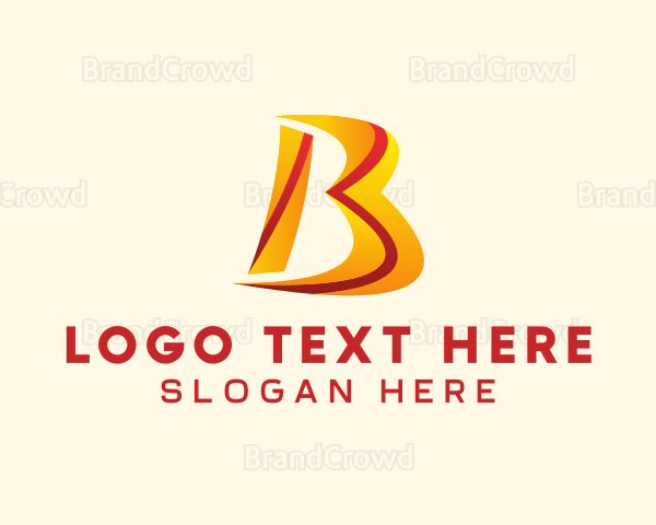 Orange Red Letter B Logo