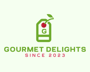 Cherry Price Tag Gourmet logo design