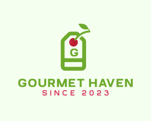 Cherry Price Tag Gourmet logo design